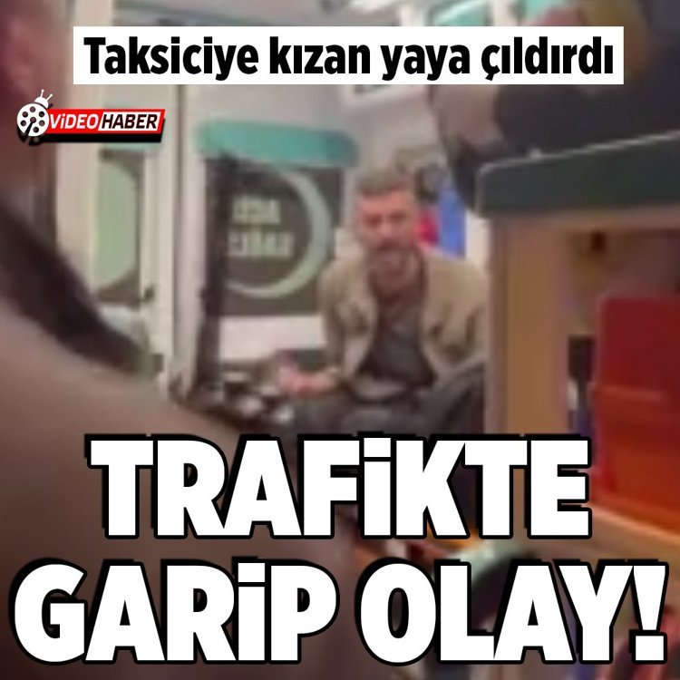 Tekirdağ'da taksiciye sinirlenen yaya çılgına döndü!