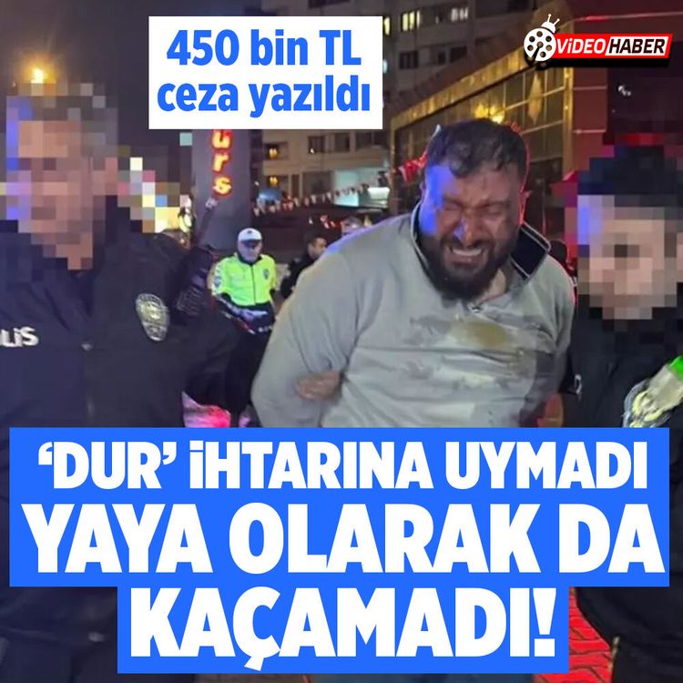 Kayseri’de ’Dur’ ihtarına uymayan sürücü yaya olarak da kaçamadı! 450 bin TL ceza yazıldı