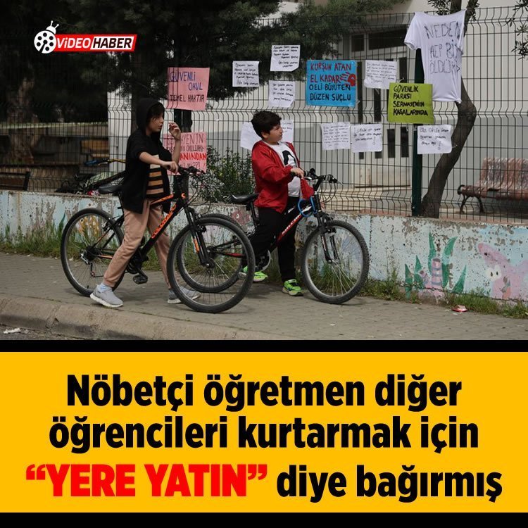 Nöbetçi öğretmen diğer öğrencileri kurtarmak için 'yere yatın' diye bağırmış