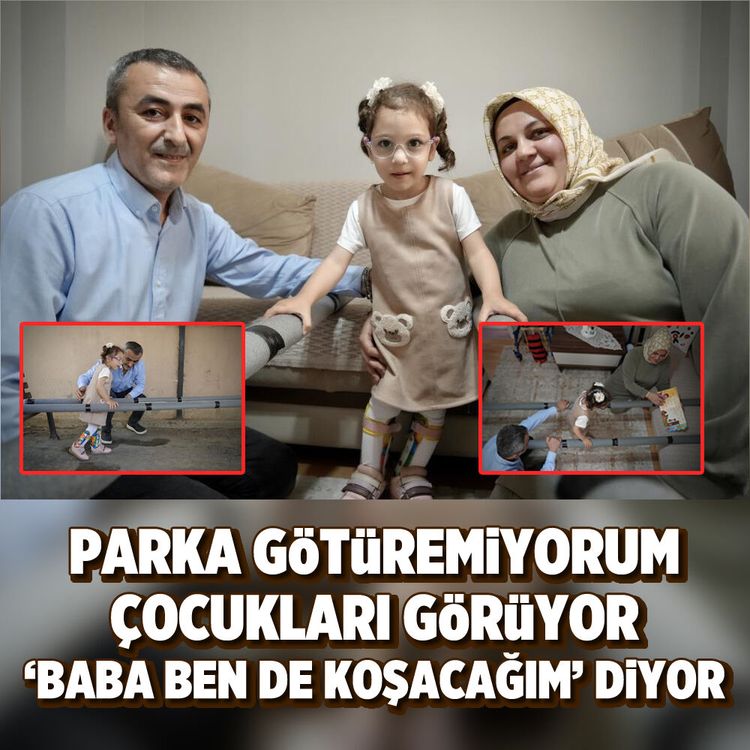 Parka götüremiyorum çocukları görüyor ‘BABA BEN DE KOŞACAĞIM’ Diyor