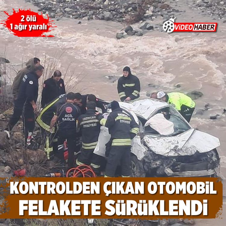 Kontrolden çıkan otomobil felakete sürüklendi