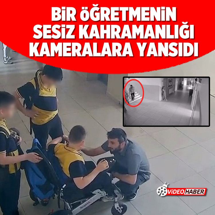Bir öğretmenin sessiz kahramanlığı kameralara yansıdı