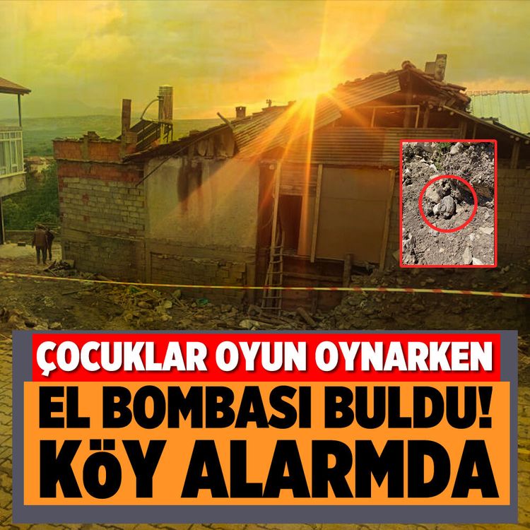Çocuklar oyun oynarken el bombası buldu! Köy alarmda