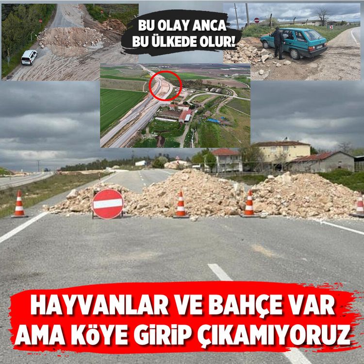 Hayvanlar ve bahçe var, ama köye girip çıkamıyoruz