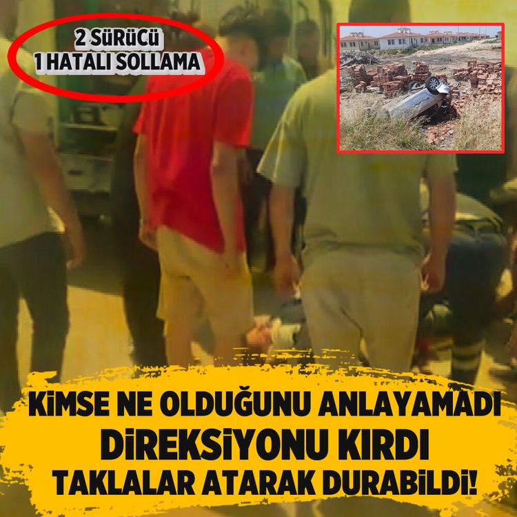 Kimse ne olduğunu anlayamadı: Direksiyonu kırdı taklalar atarak durabildi!