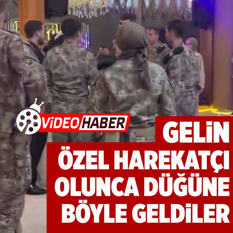Gelin özel harekatçı çıktı, düğüne ekip arkadaşları damga vurdu