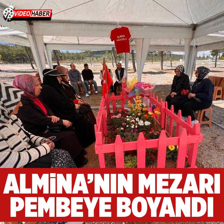 Kahramanmaraş'ta Almina'nın mezarı pembeye boyandı