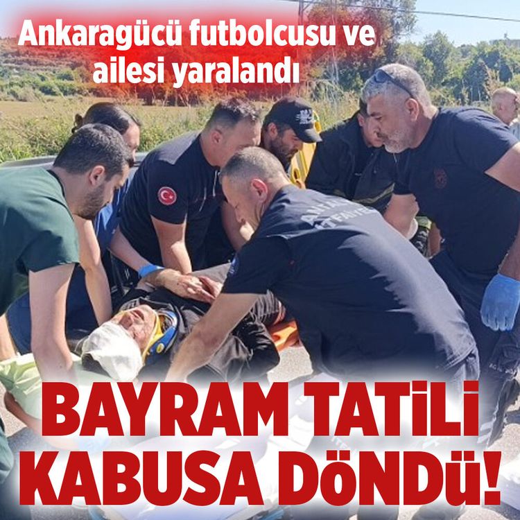 Manavgat yolunda takla atan araçta Ankaragücü futbolcusu ve ailesi yaralandı