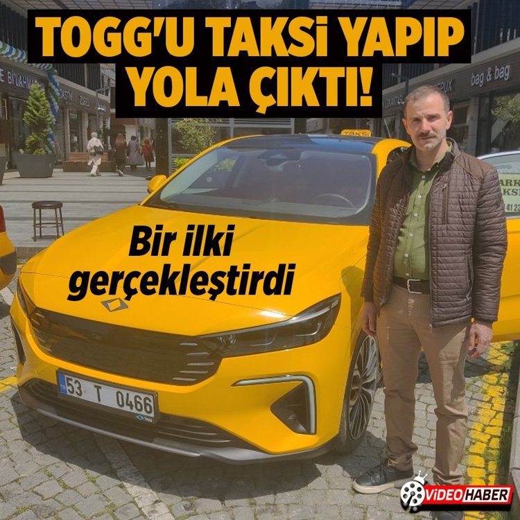 Rize’nin ilk Togg T10F taksisi yollara çıktı!