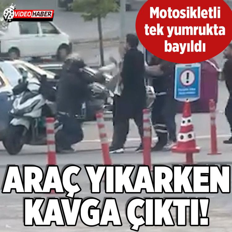 İstanbul’da yumruklu kavgada motosiklet sürücüsü bayıldı