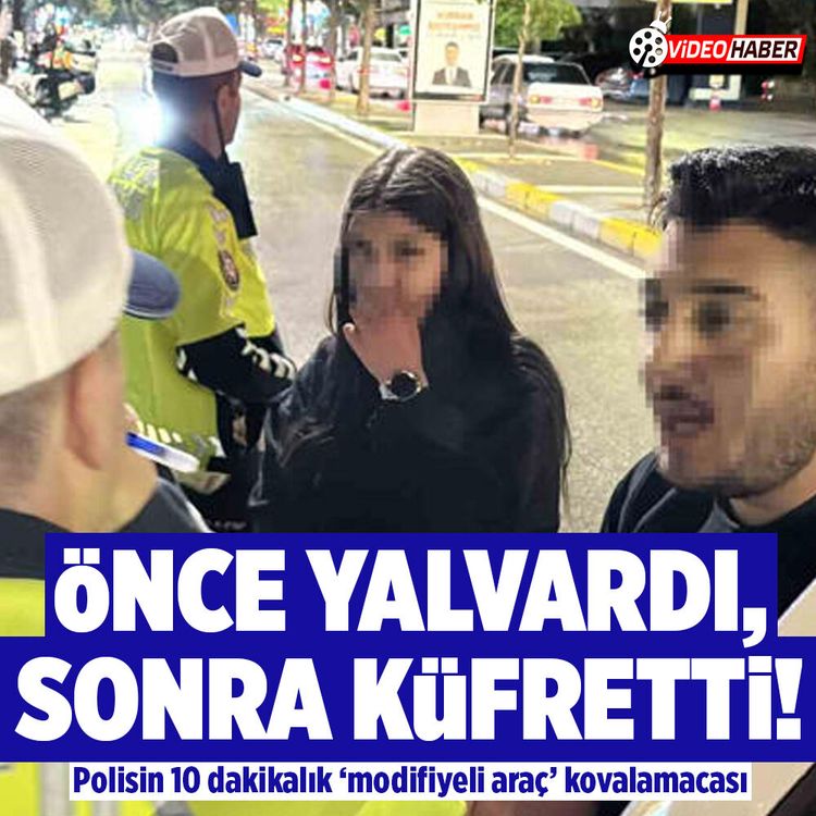Aksaray’da polise önce yalvardı sonra küfürler edip kaçtı: O anlar kamerada
