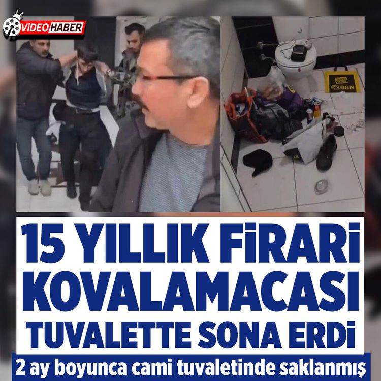 Konya'da hapis cezasından kaçmak için 2 ay tuvalette saklanmış
