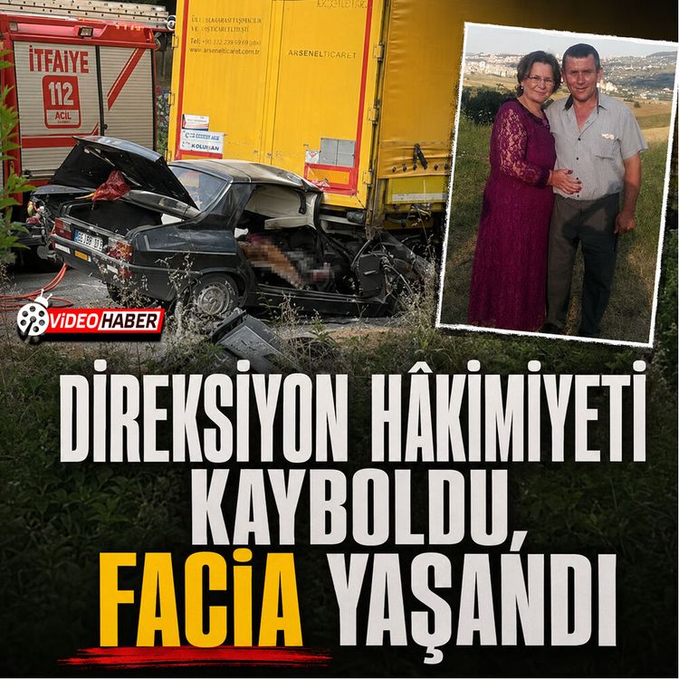 Bafra’da park halindeki çekiciye çarpan otomobilde 2 kişi öldü
