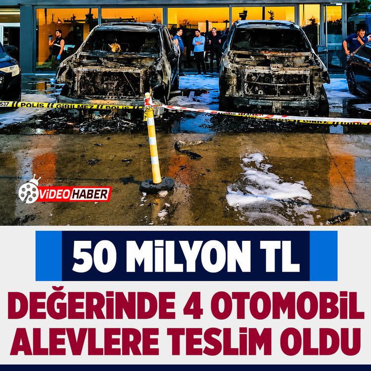50 milyon lira değerindeki 4 araç alevlere teslim oldu