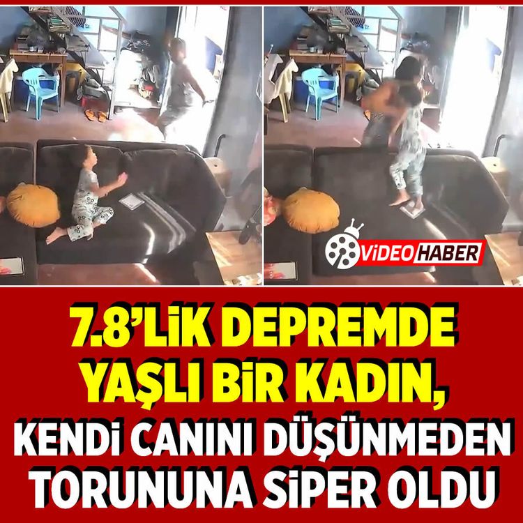 Filipinler'deki 7.8'lik depremde yürekleri dağlayan görüntü: Yaşlı kadın torununa siper oldu!