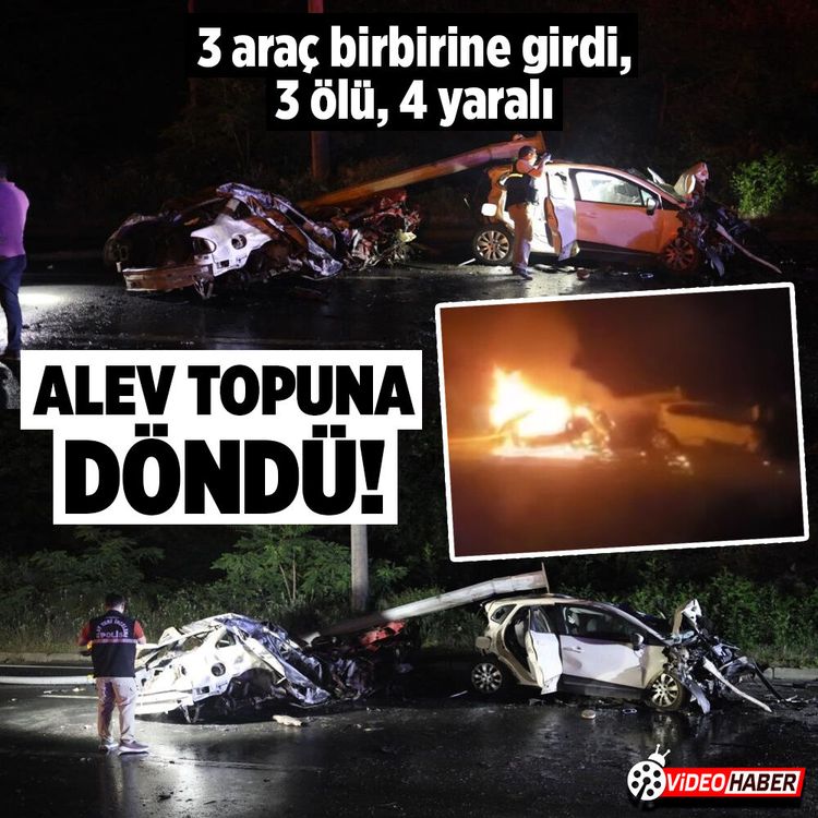Karadeniz Sahil Yolu'nda feci kaza: 3 araç birbirine girdi