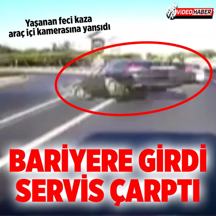 İstanbul'da E-5’te feci kaza kamerada: Servis otomobile arkadan çarptı