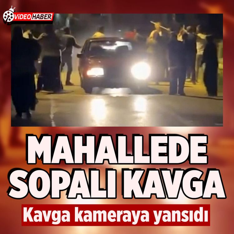 Bursa’da sopalı kavga kamerada: İki grup birbirine girdi