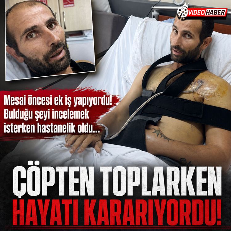 Temizlik işçisi çöpte bulduğu nesne yüzünden hastanelik oldu