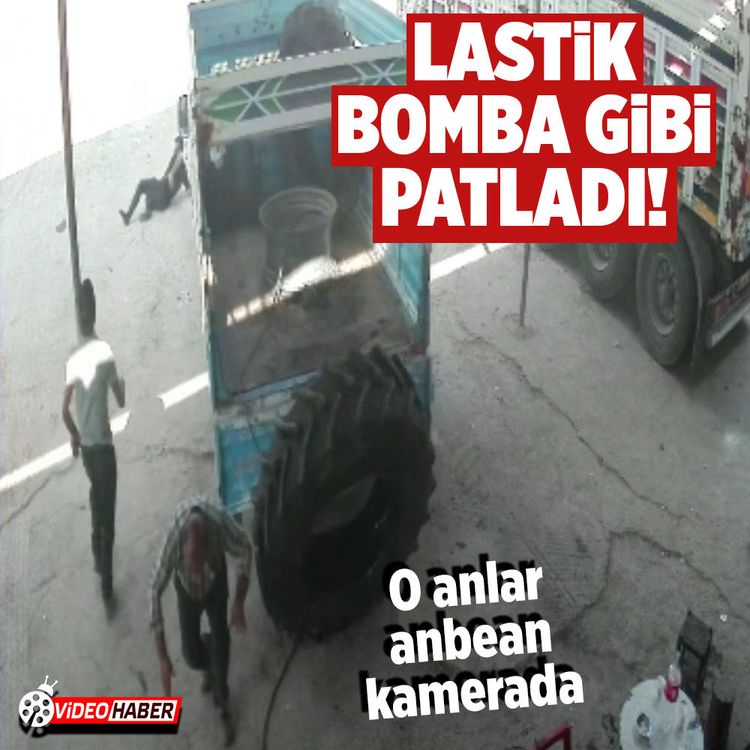 Siirt'te kamyon lastiği şişirilirken patladı: 2 kişi yaralandı