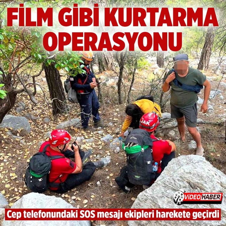 Antalya’da SOS mesajı hayat kurtardı! Mahsur kalan 2 kişi kurtarıldı