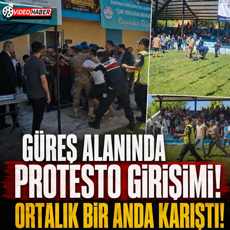 Kahramanmaraş'ta güreş festivali öncesi gergin anlar: Jandarma müdahale etti
