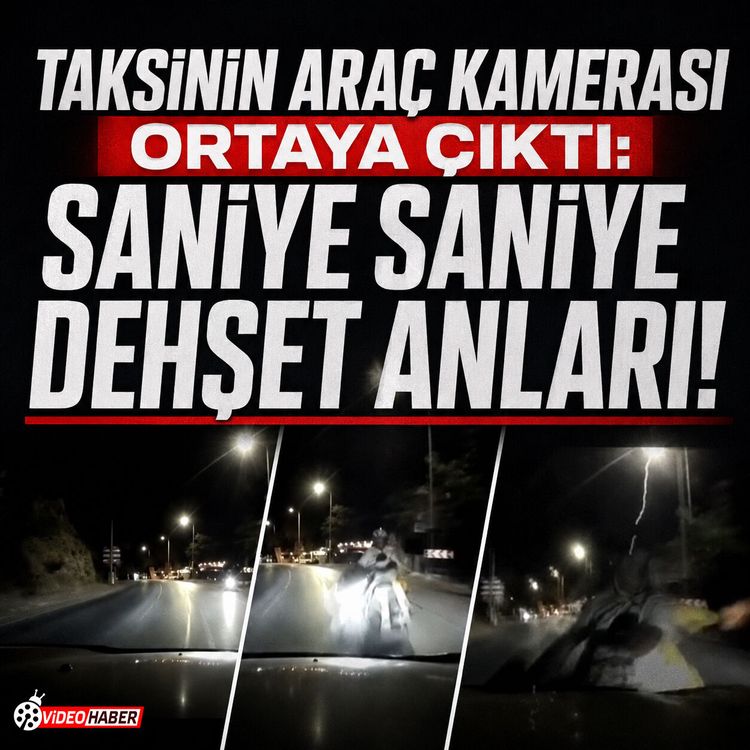 Araç kamerasına yansıyan feci kaza: 2 ölü, taksi yan yattı