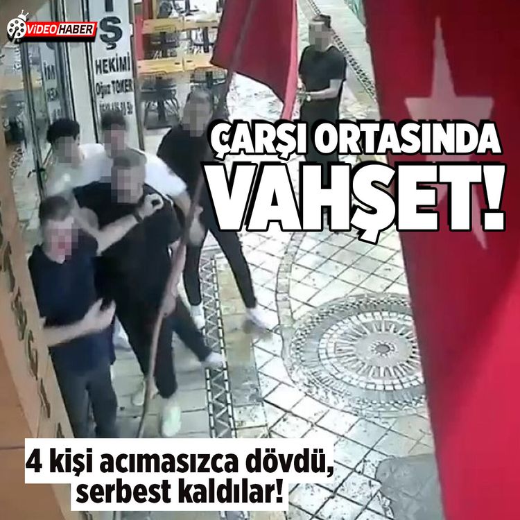 İzmit'te çarşı ortasında vahşet! Saldırganlar serbest