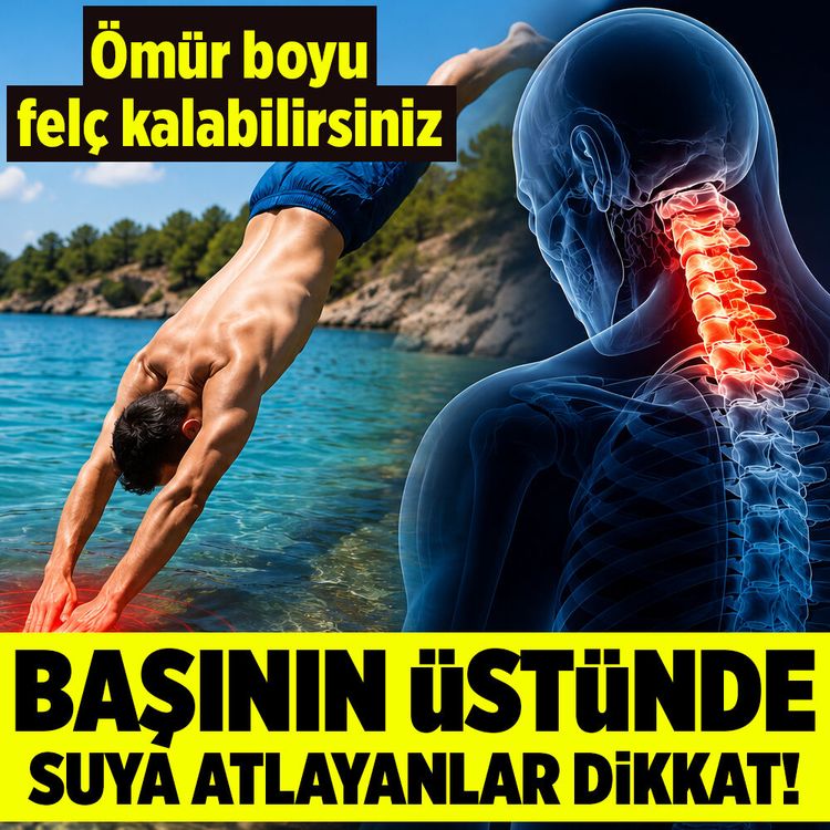 Başının üzerine suya atlayanlar dikkat, hayat boyu felç kalabilir!