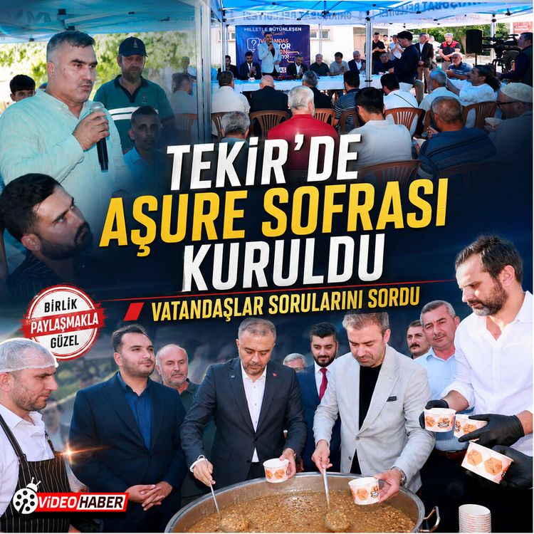 Tekir’de aşure sofrası kuruldu, Vatandaşlar sorularını sordu