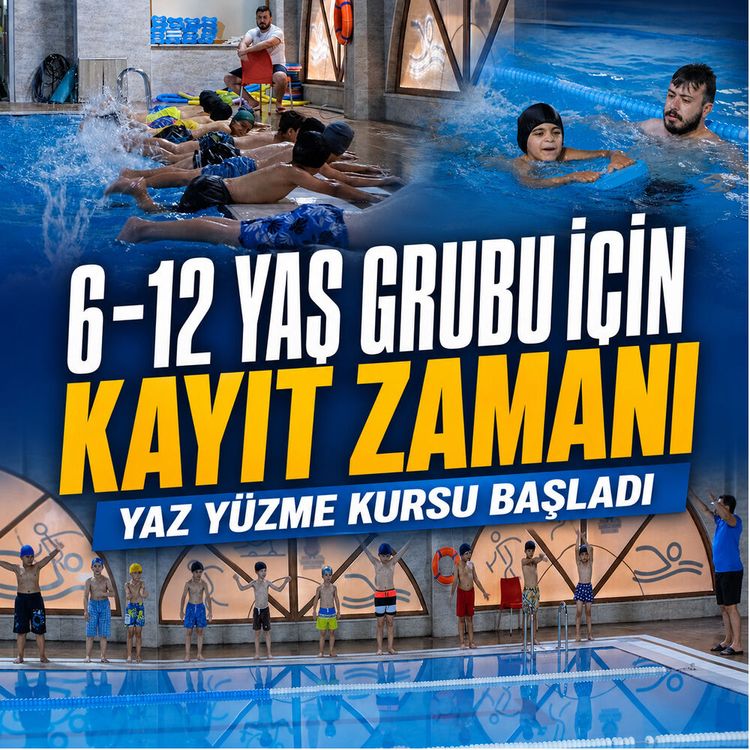 6-12 Yaş grubu için kayıt zamanı: Yaz yüzme kursu başladı