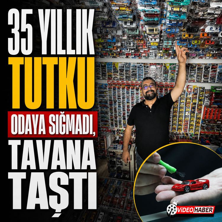 35 yıllık tutku odaya sığmadı, tavana taştı