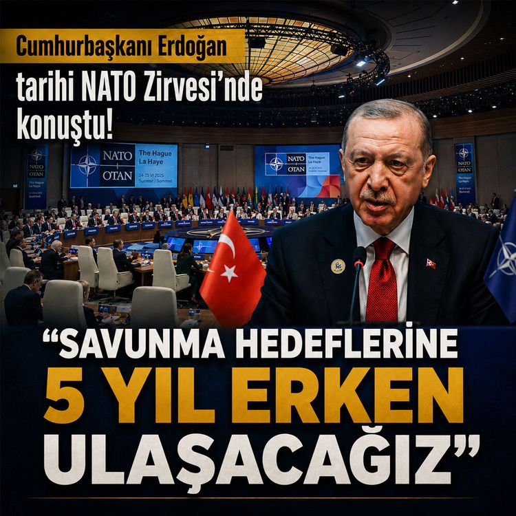 Cumhurbaşkanı Erdoğan NATO Zirvesi'nde konuştu: ''Savunma hedeflerine 5 yıl erken ulaşacağız''