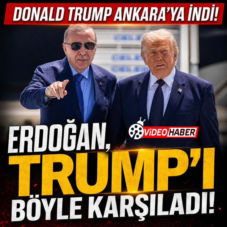 ABD Başkanı Donald Trump ve heyetini taşıyan uçak Ankara'ya indi