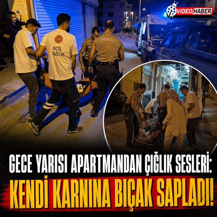 Eskişehir'de hareketli dakikalar! Kendini bıçakladı