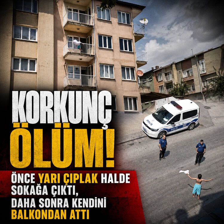 Önce yarı çıplak halde sokağa çıktı, daha sonra kendini balkondan attı
