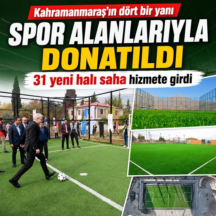 78 milyon liralık dev yatırım: Kahramanmaraş’ın dört bir yanı spor alanlarıyla donatıldı: 31 yeni halı saha hizmete girdi