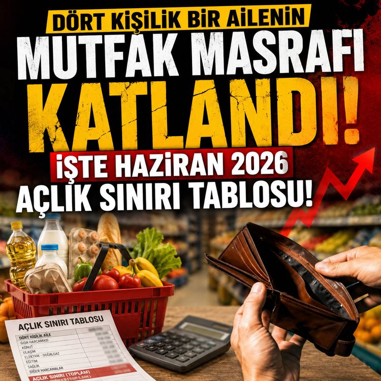Haziran 2026 açlık ve yoksulluk sınırı rakamları açıklandı