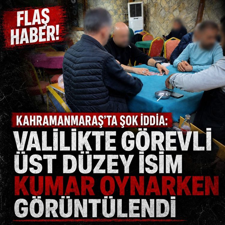 Kahramanmaraş'ta şok iddia: Valilikte görevli üst düzey isim kumar oynarken görüntülendi!