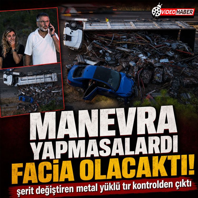 Kırıkkale'de feci tır kazası! Dorsenin altında kalmaktan son anda kurtuldular