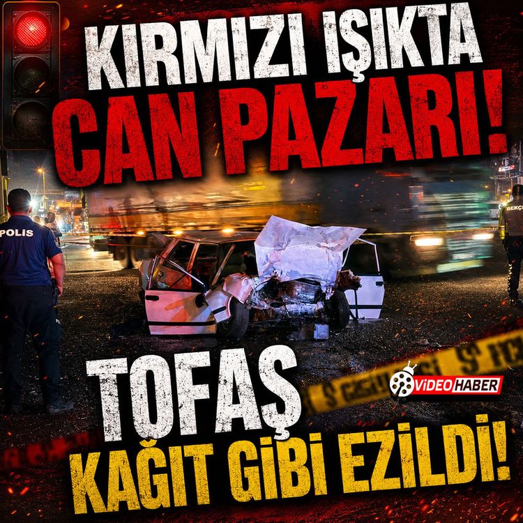 Kırmızı ışıkta can pazarı! Tofaş kağıt gibi ezildi
