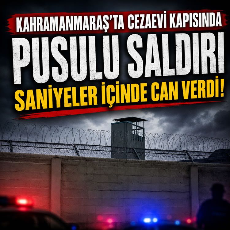 Kahramanmaraş'ta cezaevi kapısında pusulu saldırı: Saniyeler içinde can verdi!