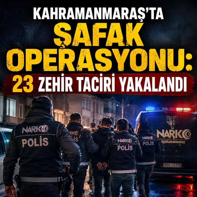 Kahramanmaraş'ta şafak operasyonu: 23 zehir taciri yakalandı