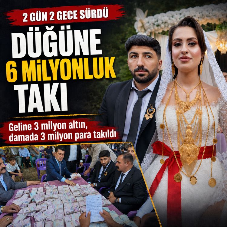 Şırnak'ta iki gün iki gece süren düğünde rekor takı takıldı