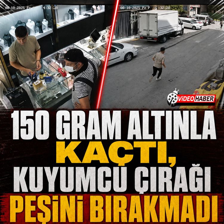 150 gram altınla kaçtı, Kuyumcu çırağı peşini bırakmadı