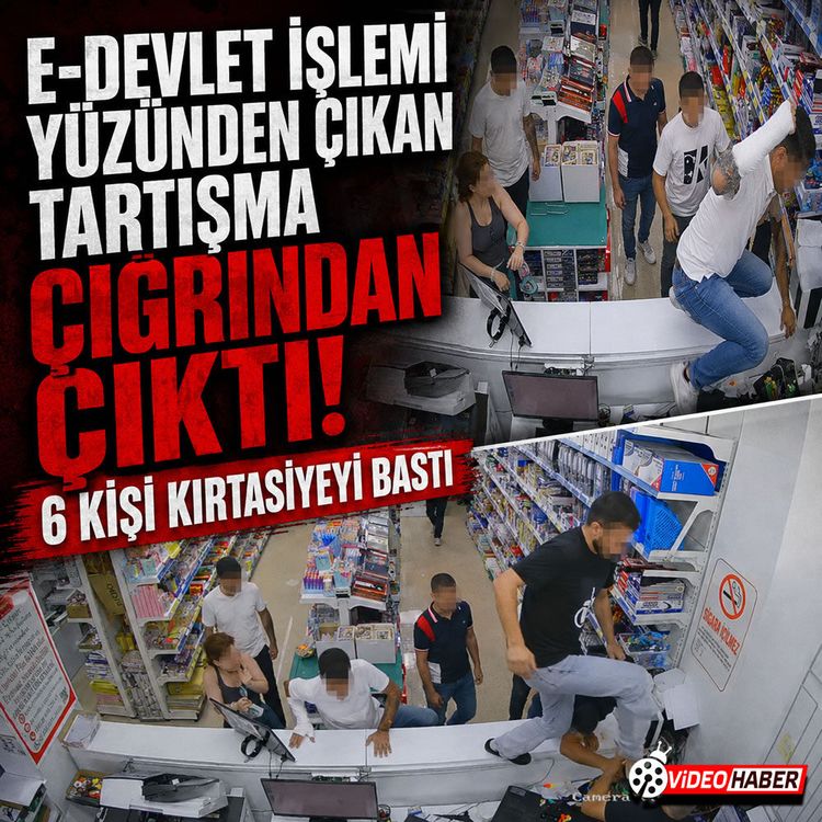 Atakum'da kırtasiyede dehşet: 6 kişilik grup esnafa saldırdı