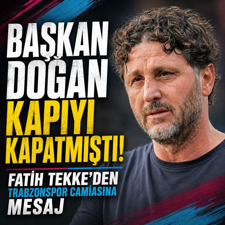 Başkan Doğan kapıyı kapatmıştı! Fatih Tekke'den Trabzonspor camiasına mesaj