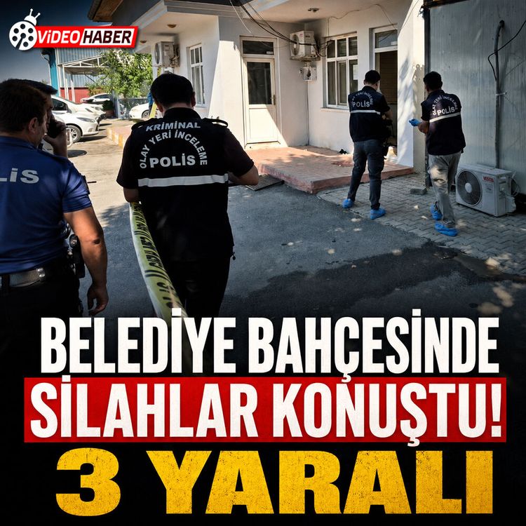 Belediye bahçesinde silahlar konuştu! 3 yaralı