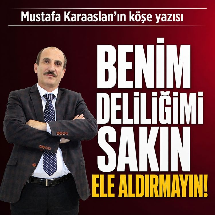 Benim deliliğimi sakın ele aldırmayın!