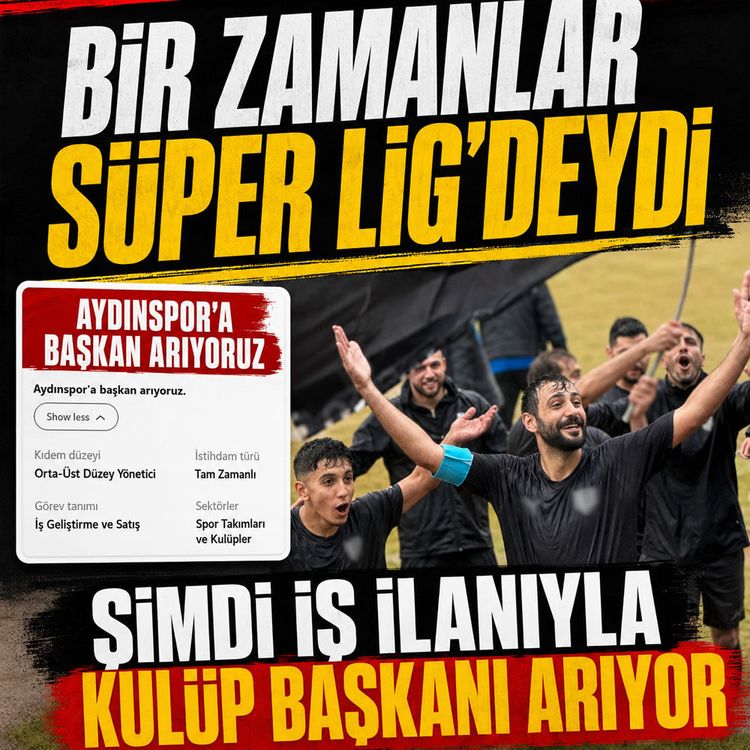 Bir zamanlar Süper Lig’de olan takım şimdi iş ilanıyla kulüp başkanı arıyor